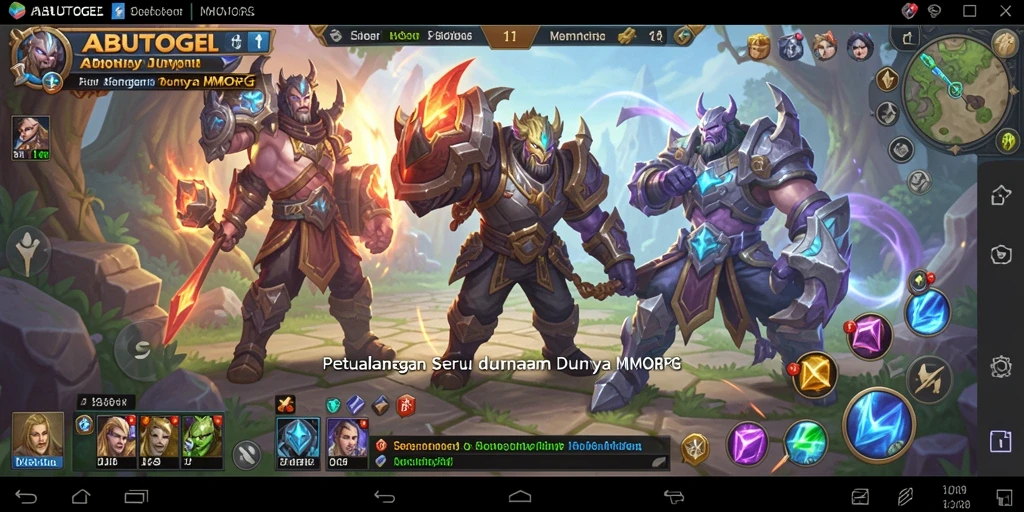 Screenshot gameplay ABUTOGEL yang menunjukkan aksi menegangkan di dunia MMORPG.