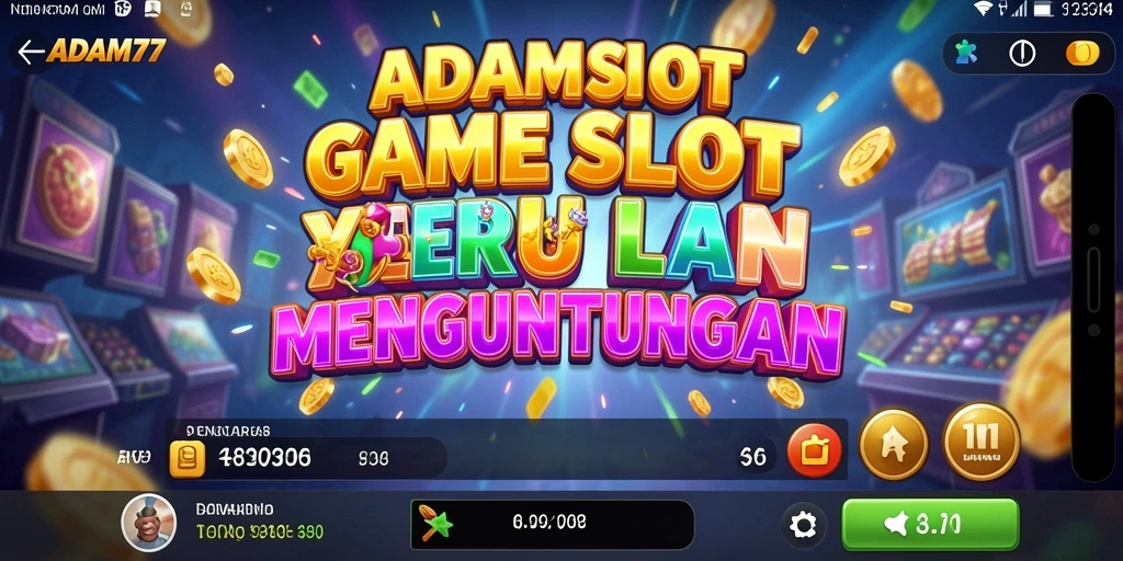 Tampilan gameplay menarik dalam ADAM77 dengan berbagai tema Slot.