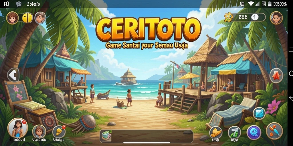 Tampilan menarik dari gameplay CERITOTO dengan berbagai pilihan cerita.