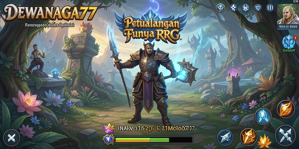 Tampilan gameplay <strong>DEWANAGA77</strong> yang menakjubkan dengan petualangan seru.