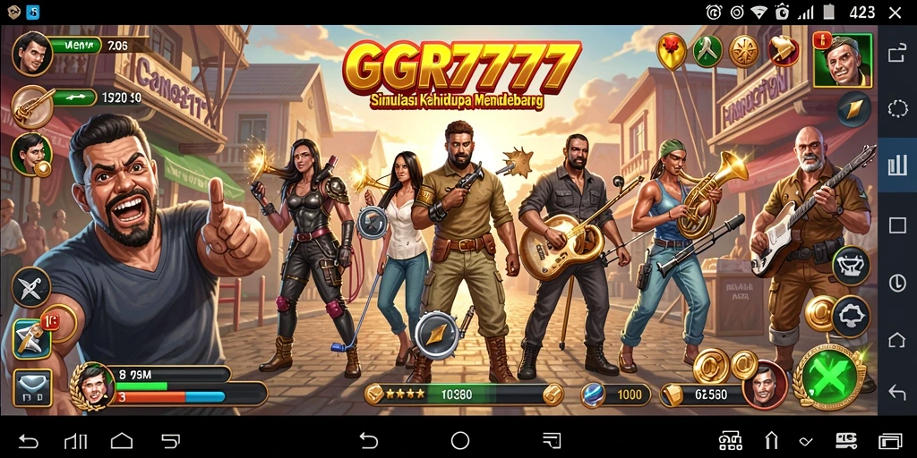 Gameplay GGR7777 dengan interaksi karakter yang menarik.