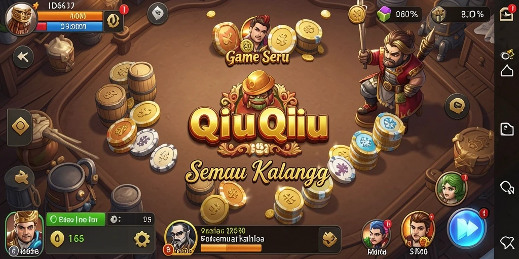 Tampilan gameplay seru dalam game QiuQiu ID66.