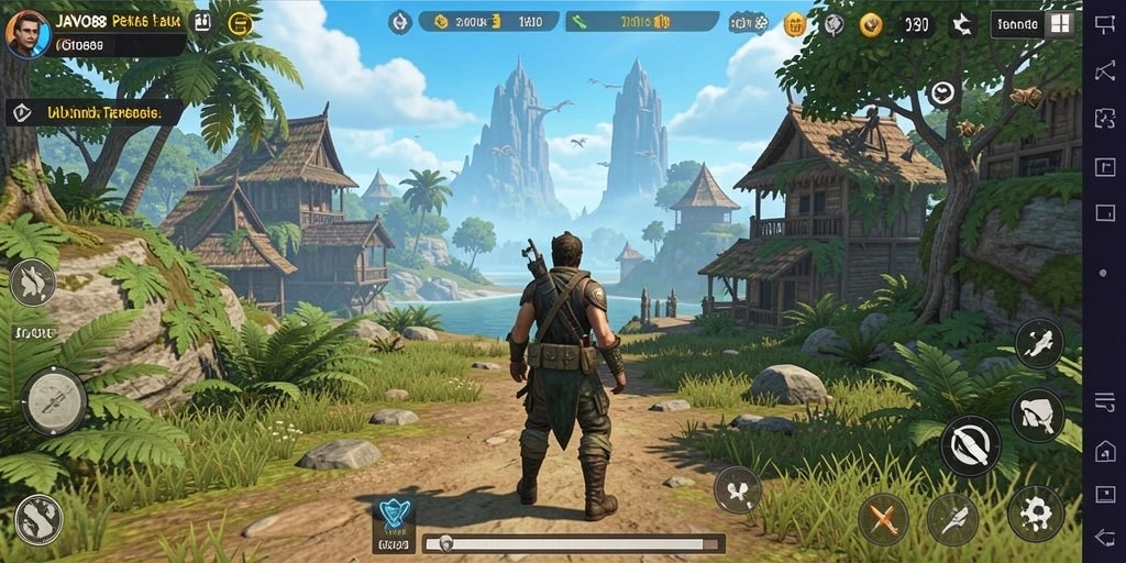 Screenshot dari gameplay menyuguhkan dunia Open World yang luas dan menakjubkan.