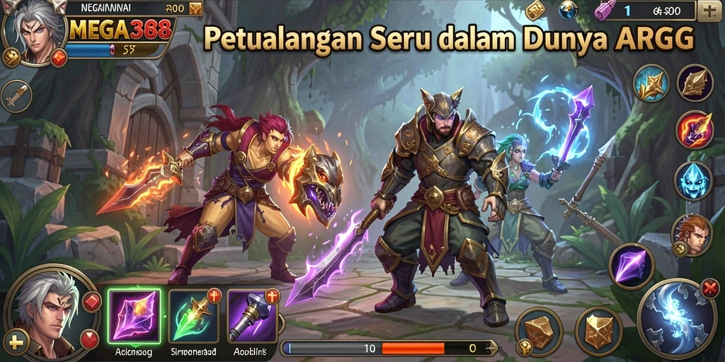 Tangkapan layar mendebarkan dari gameplay ARPG di MEGA388.