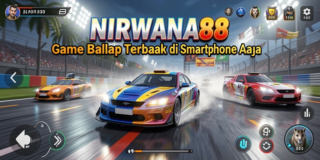 Gameplay seru NIRWANA88 dengan balapan menegangkan.