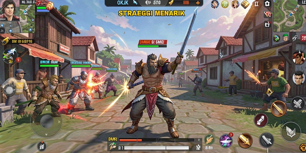Tampilan gameplay menarik dari OKJK dengan strategi yang mendebarkan.