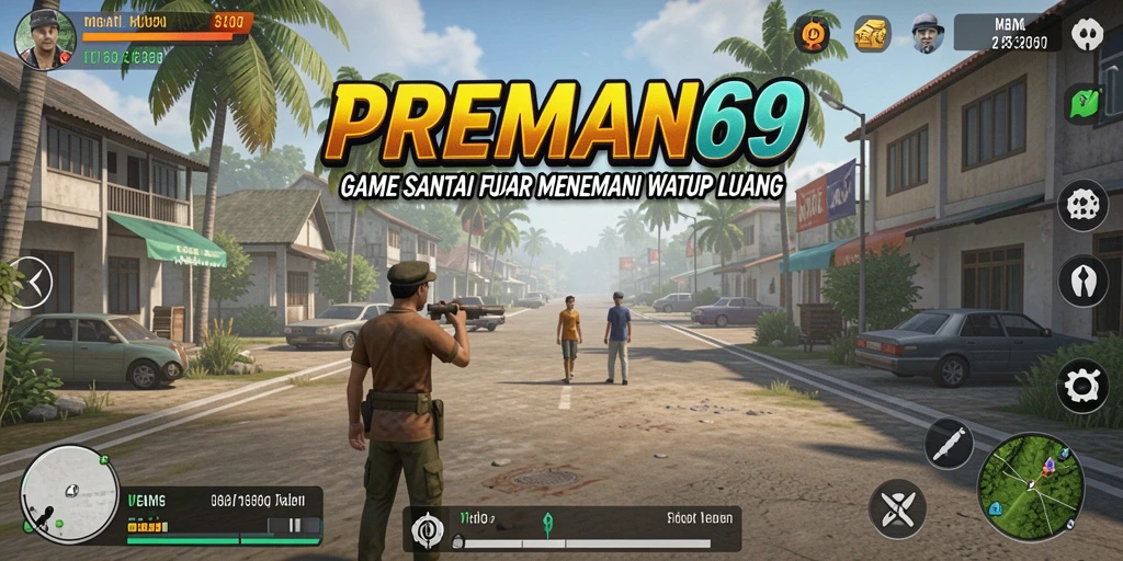 Tampilan gameplay seru dan colorful dari PREMAN69.